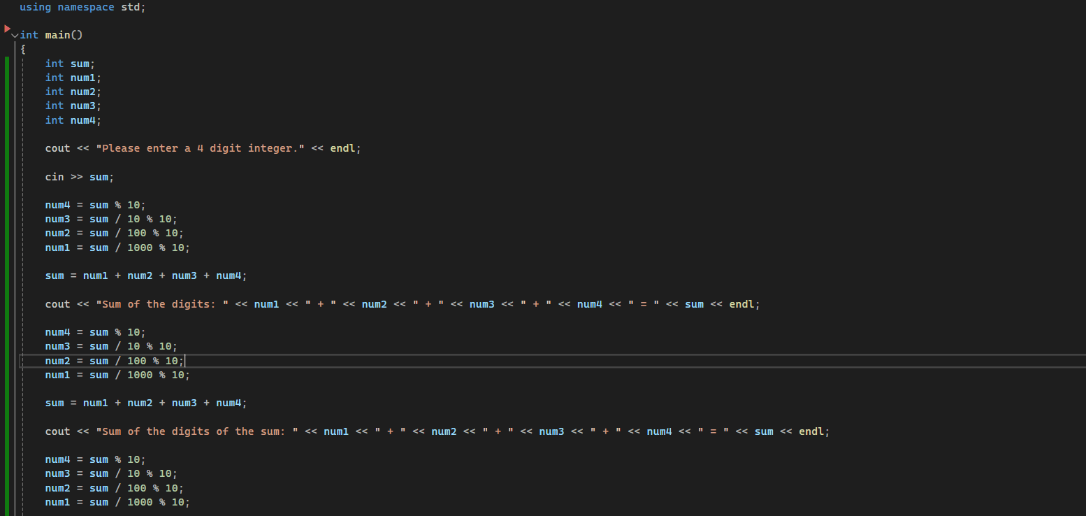 Working with the modulus (%) operator
